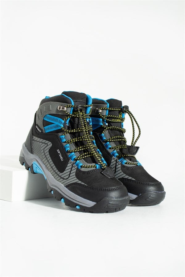 Waterproof Grey Blue Outdoor Kids Boots