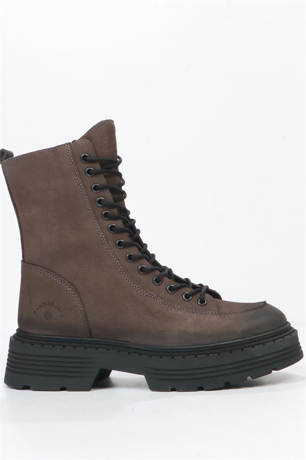 Loberia Genuine Leather Grey Women's Boots