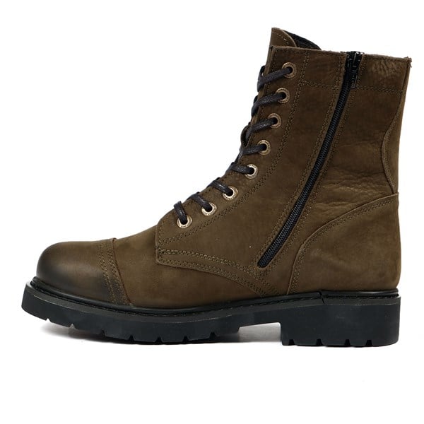 Real Leather Haki Dock Step Outdoor Men's Boots