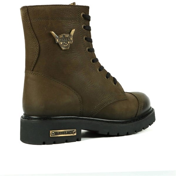 Genuine Leather Haki Dock Step Outdoor Women's Boots