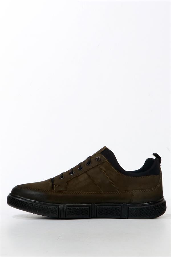 Leather Khaki Men's Shoes