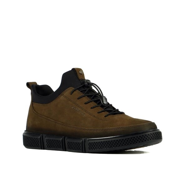 Real Leather Khaki Men's Shoes