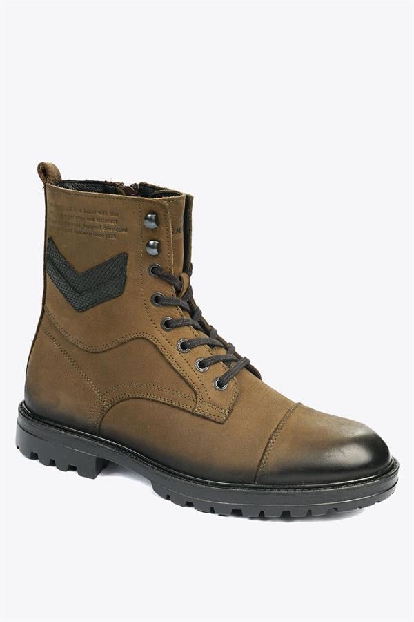 Brown Genuine Leather Brown Boots