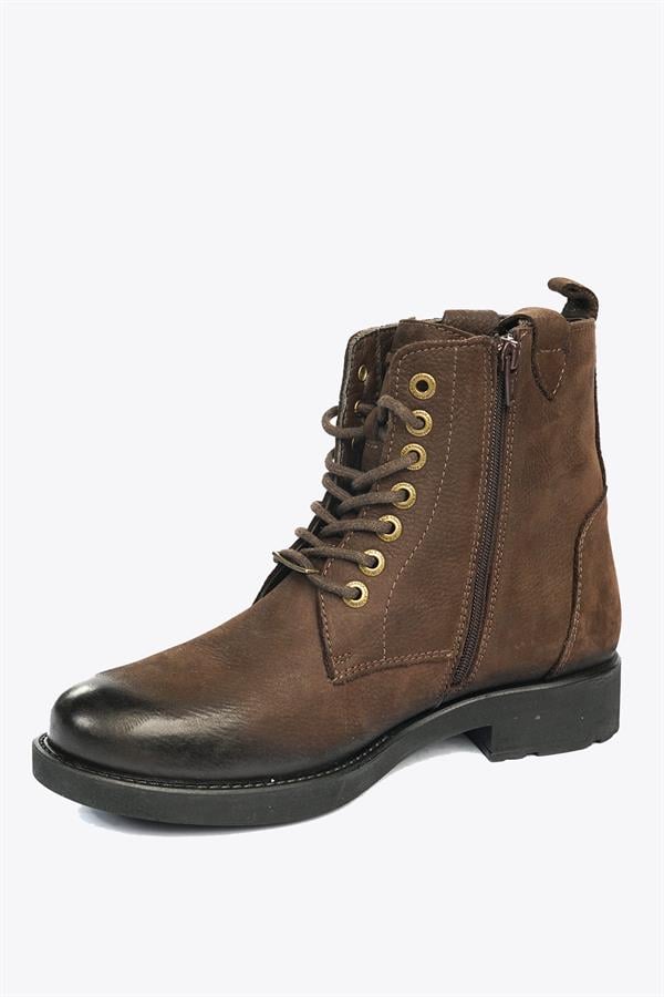 Genuine Leather Coffee Boots