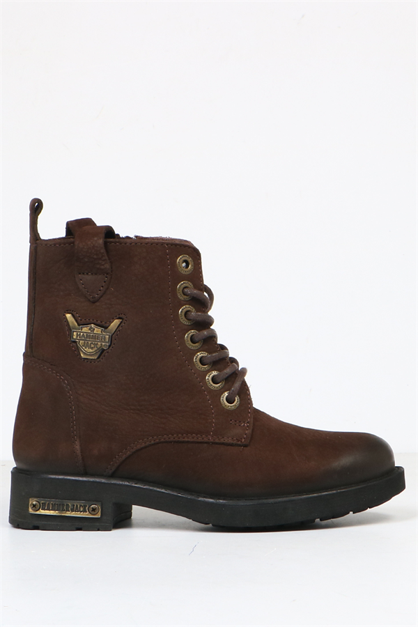 Genuine Leather Coffee Children's Boots