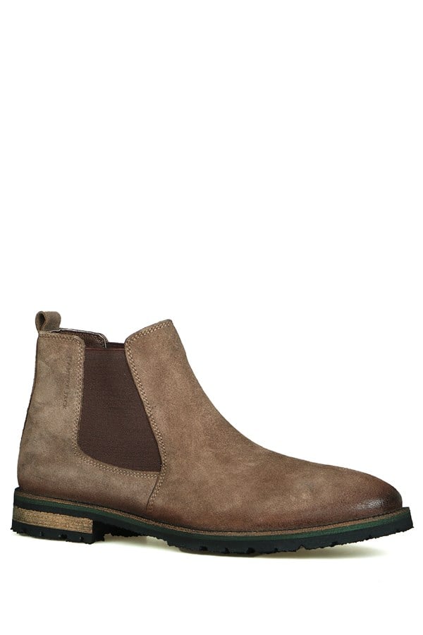 Real Leather Sand Men's Boots