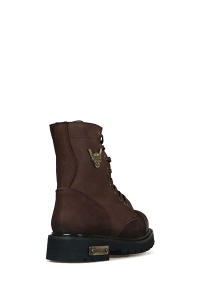 Coffee Genuine Leather Female Boots