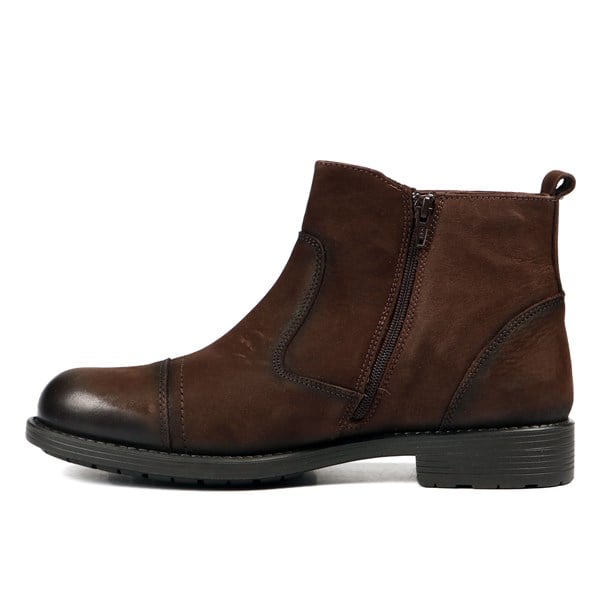 Genuine Leather Coffee Outdoor Men's Boots