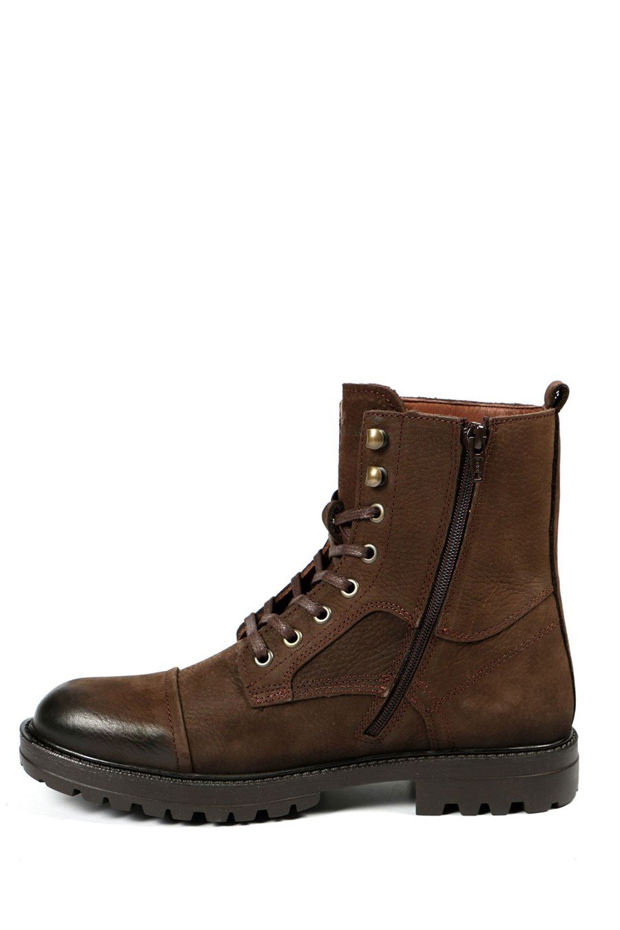 Genuine Leather Coffee Boots For Men