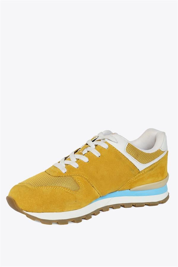 Genuine Leather Mustard Men's Athletic Shoes