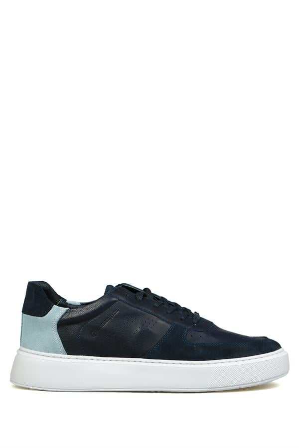 Real Leather Navy Men's Shoes