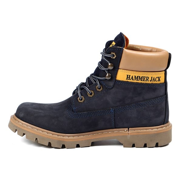 Genuine Leather Navy Rod Men's Boots