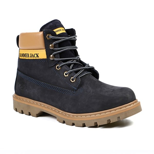 Genuine Leather Navy Rod Men's Boots