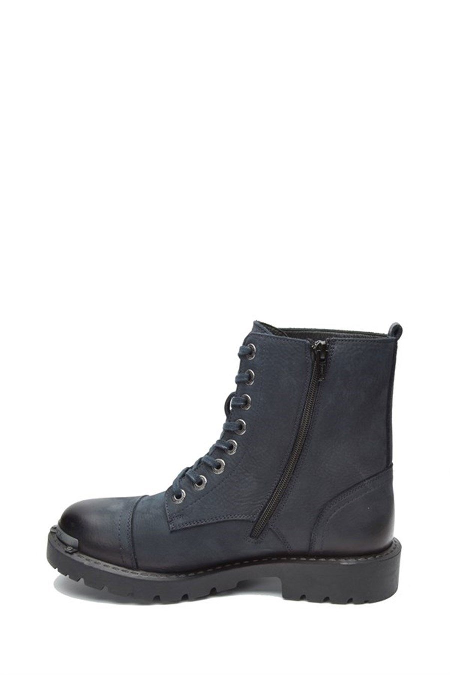 Genuine Leather Navy Men's Boots