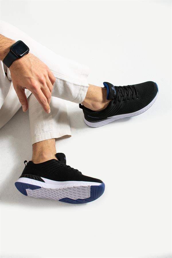 Manaus Black Saks Blue Men's Sports Shoes