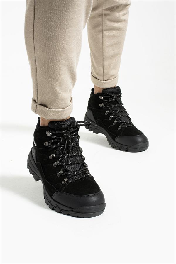 Homer Waterproof Black Suede Outdoor Trekking Boots