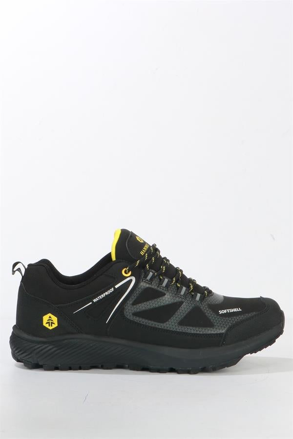 Walker Waterproof Black and Yellow Outdoor Men's Shoes