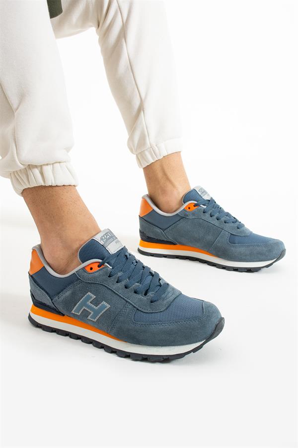 Peruvian Genuine Leather Blue Turquoise Men's Athletic Shoes