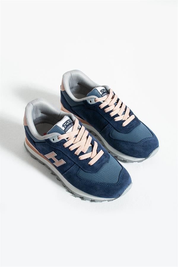 Peruvian True Leather Dark Indigo Powdered Women's Sports Shoes