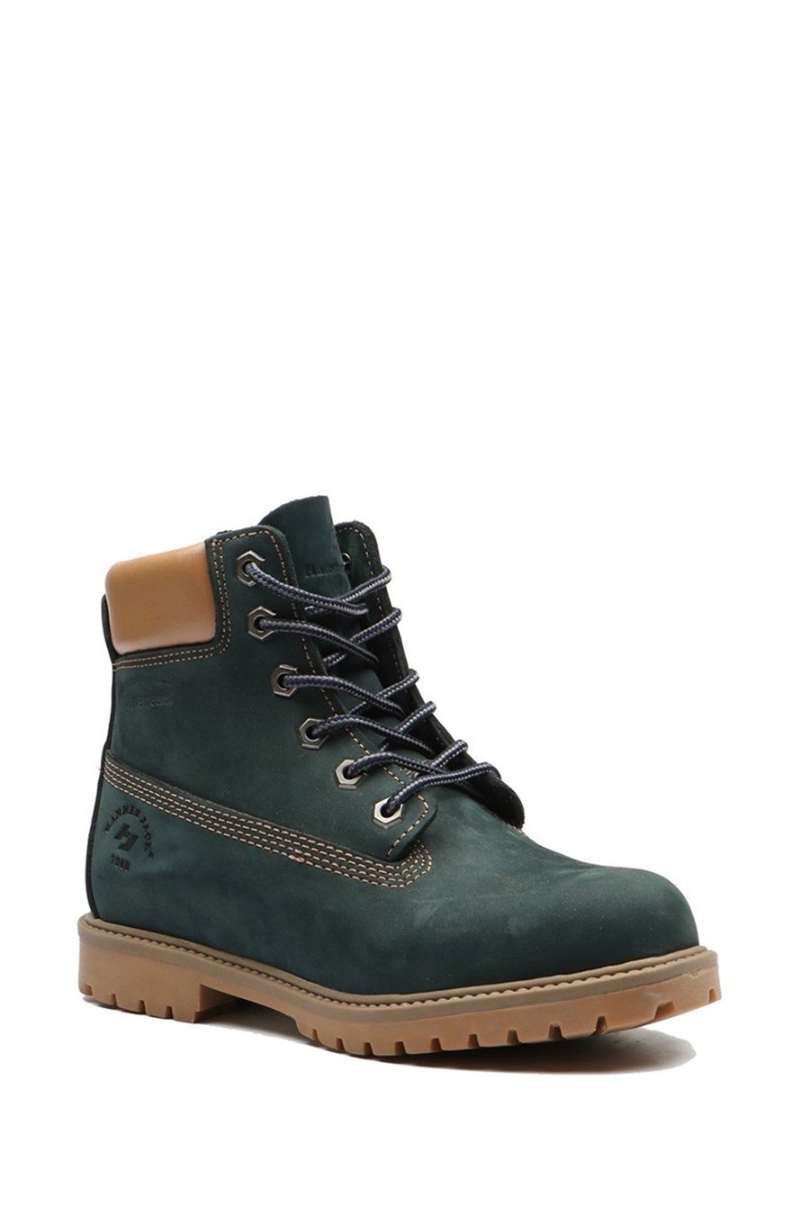 Real Leather Petrol Blue Women's Boots