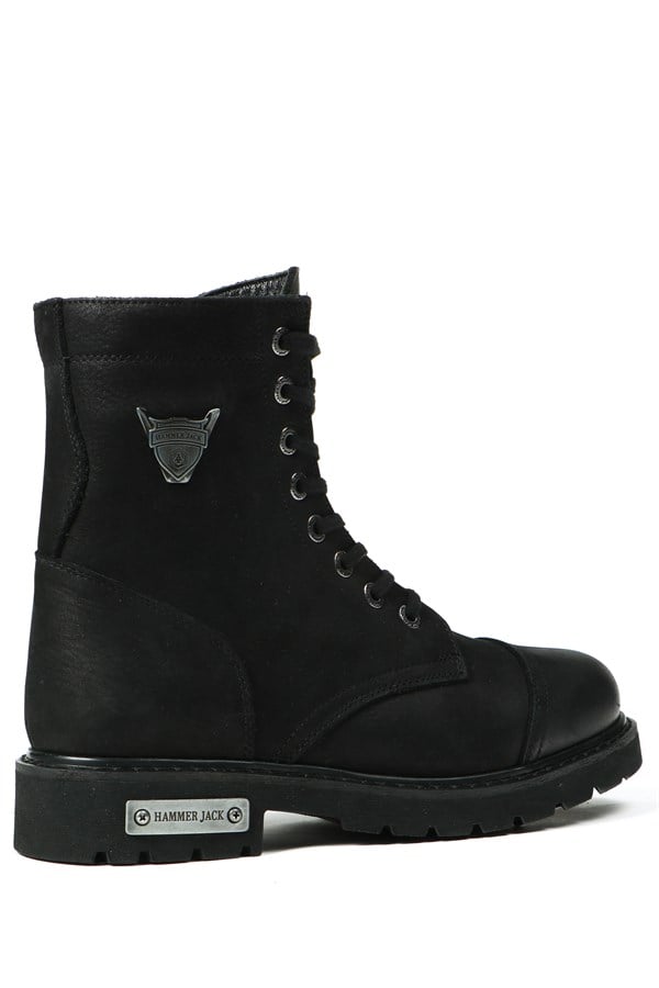Real Leather Black Men's Boots