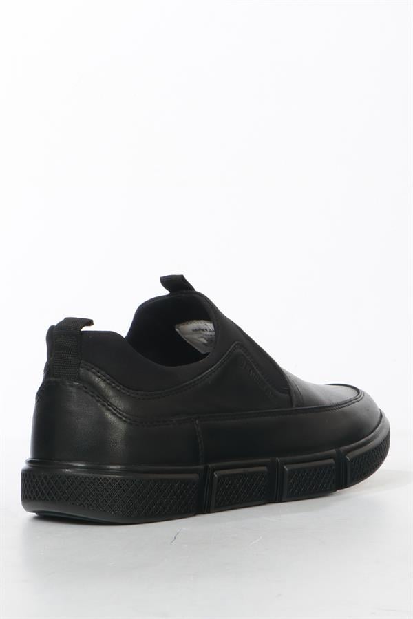 Real Leather, Black Men's Shoes