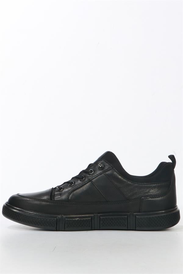 Real Leather Black Men's Shoes