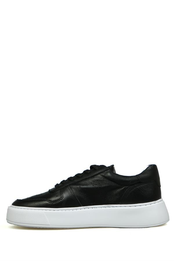 Real Leather Black Women's Casual Shoes
