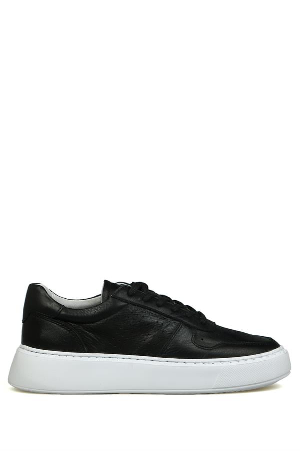 Real Leather Black Women's Casual Shoes
