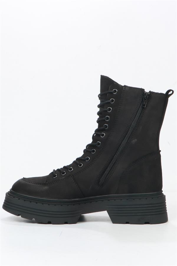 Loberia Genuine Leather Black Women's Boots