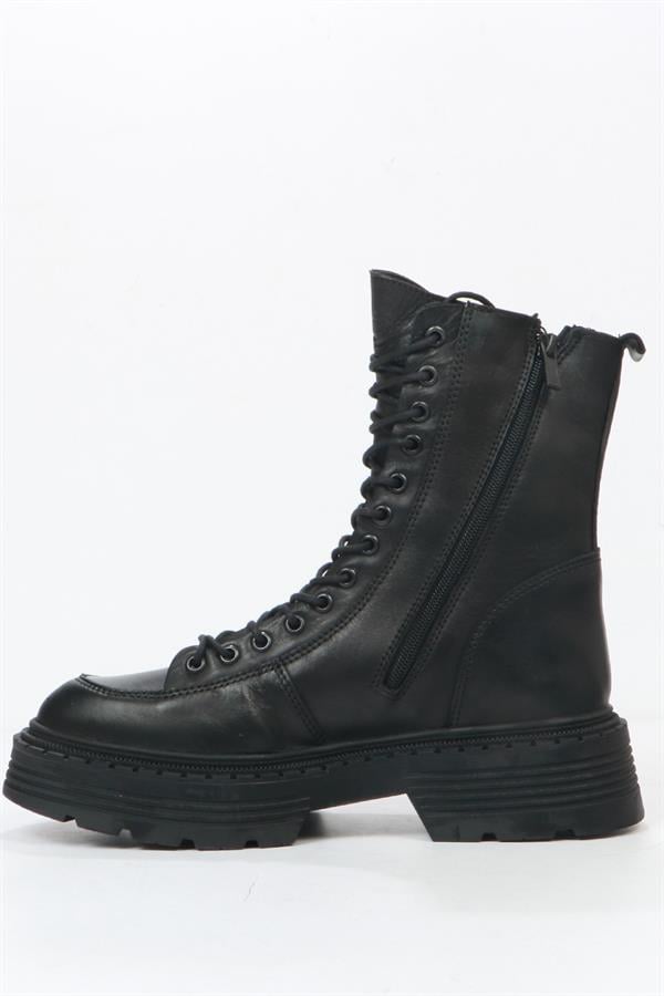 Genuine Leather Black Women's Boots