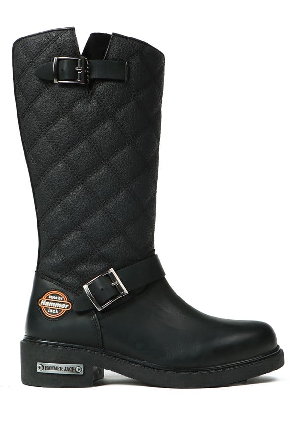 Black Outdoor Women's Boots Genuine Leather