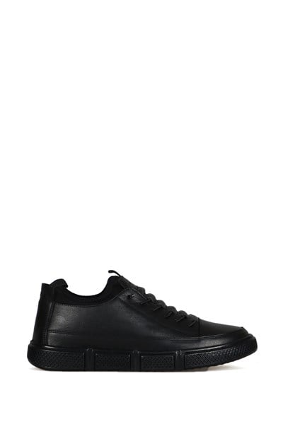 Real Madrid Leather Black Men's Shoes