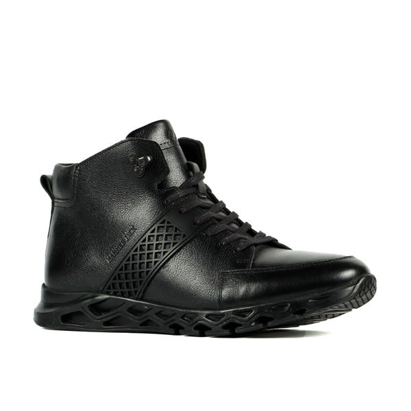 Real Leather Black Outdoor Men's Boots
