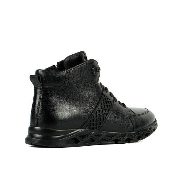 Real Leather Black Outdoor Men's Boots