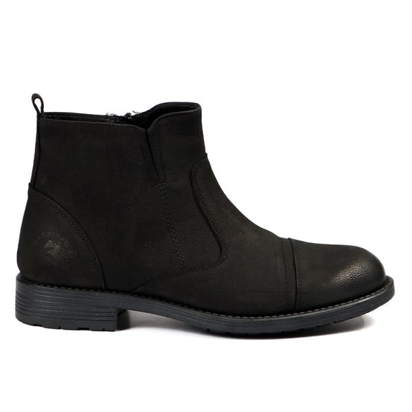 Genuine Leather Black Outdoor Men's Boots