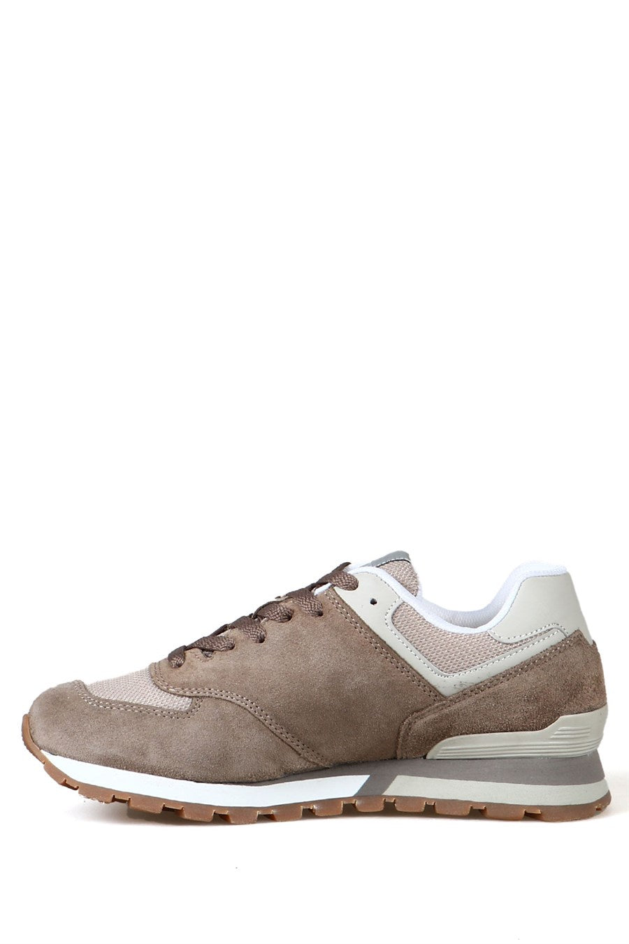 Chile Genuine Leather Taupe Sports Shoes For Women