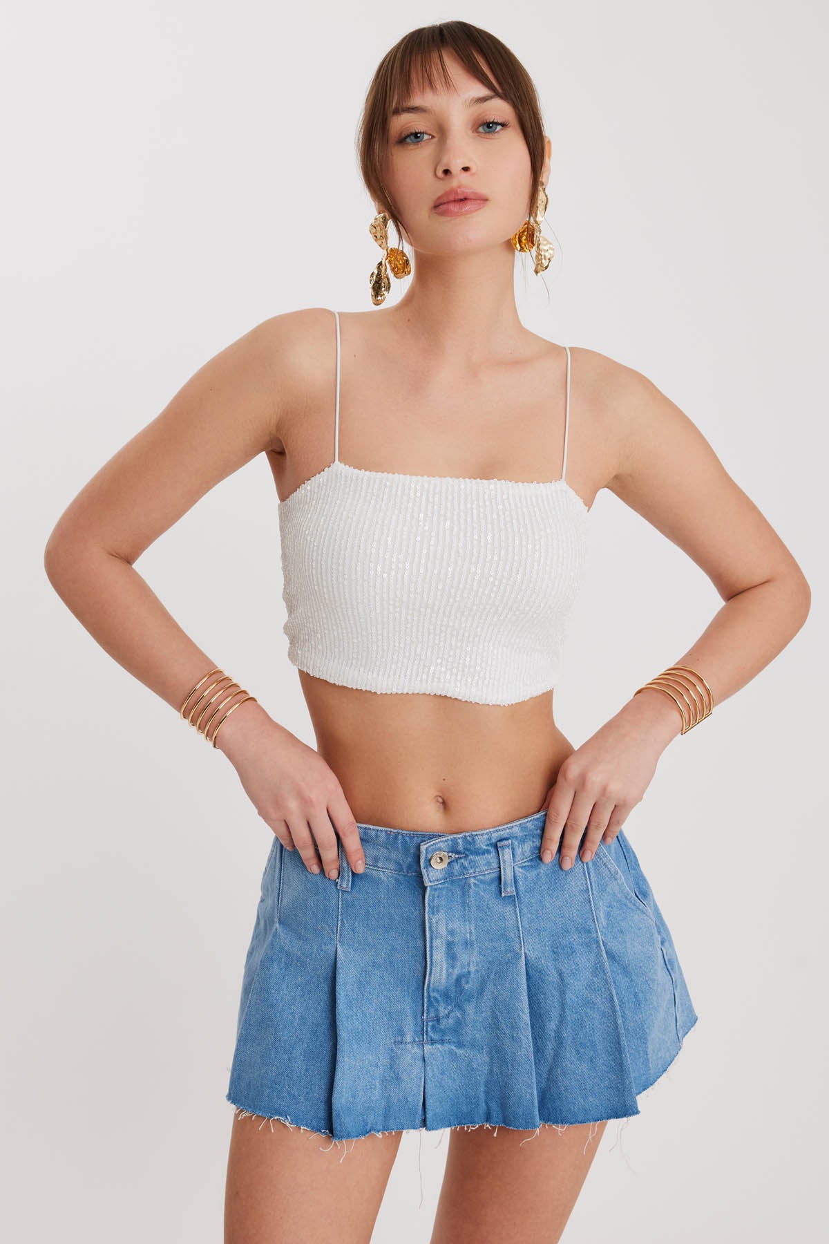 CROP BLOUSE WITH STRING STRAPS