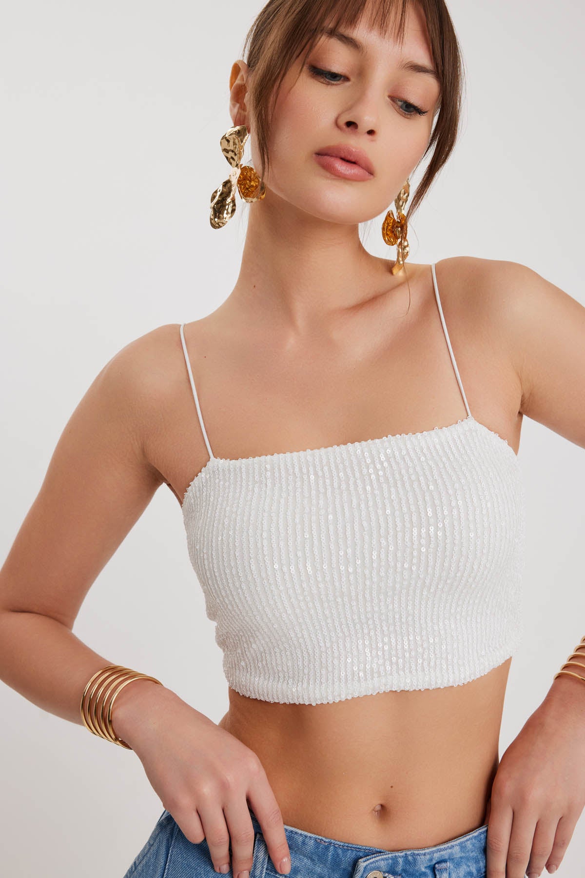 CROP BLOUSE WITH STRING STRAPS