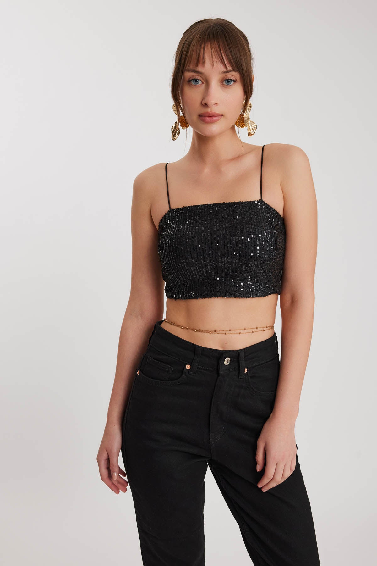 CROP BLOUSE WITH STRING STRAPS