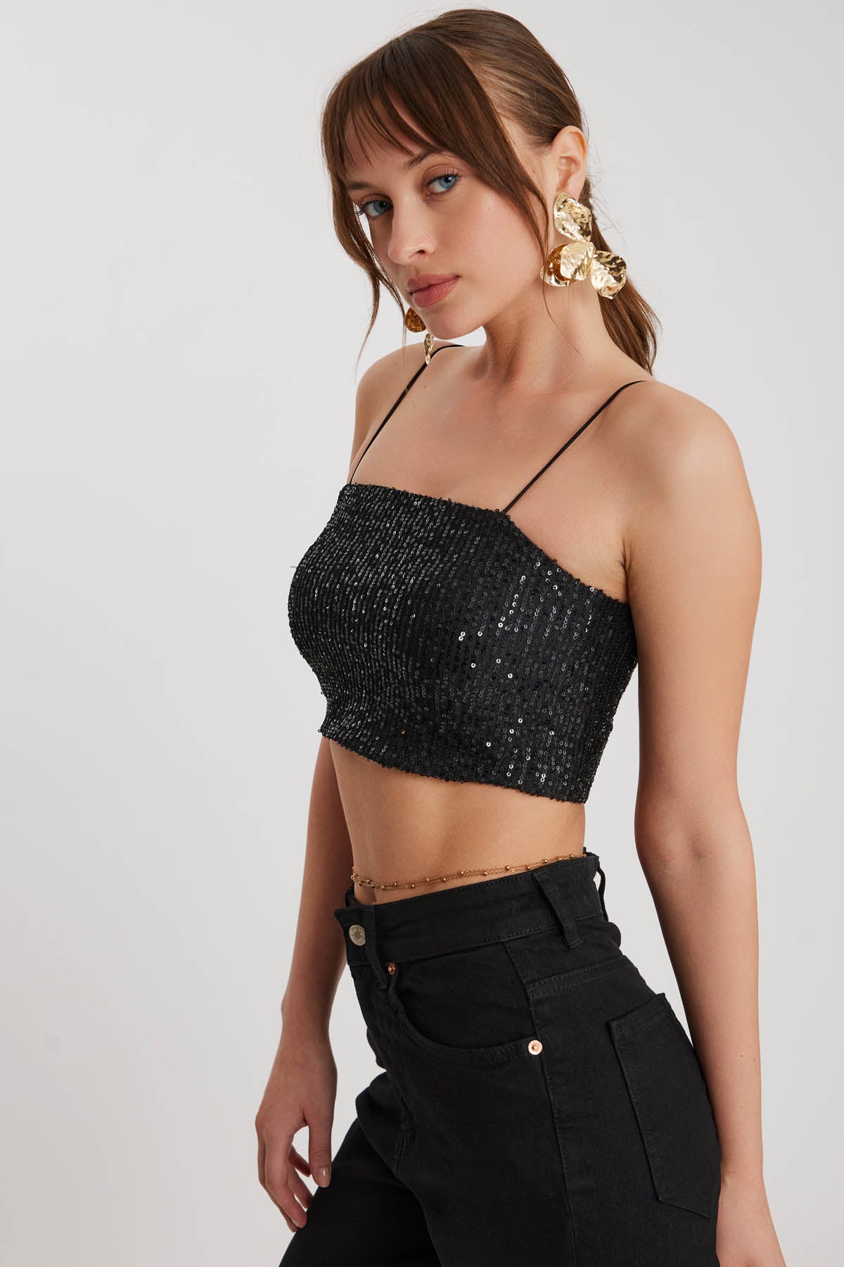 CROP BLOUSE WITH STRING STRAPS