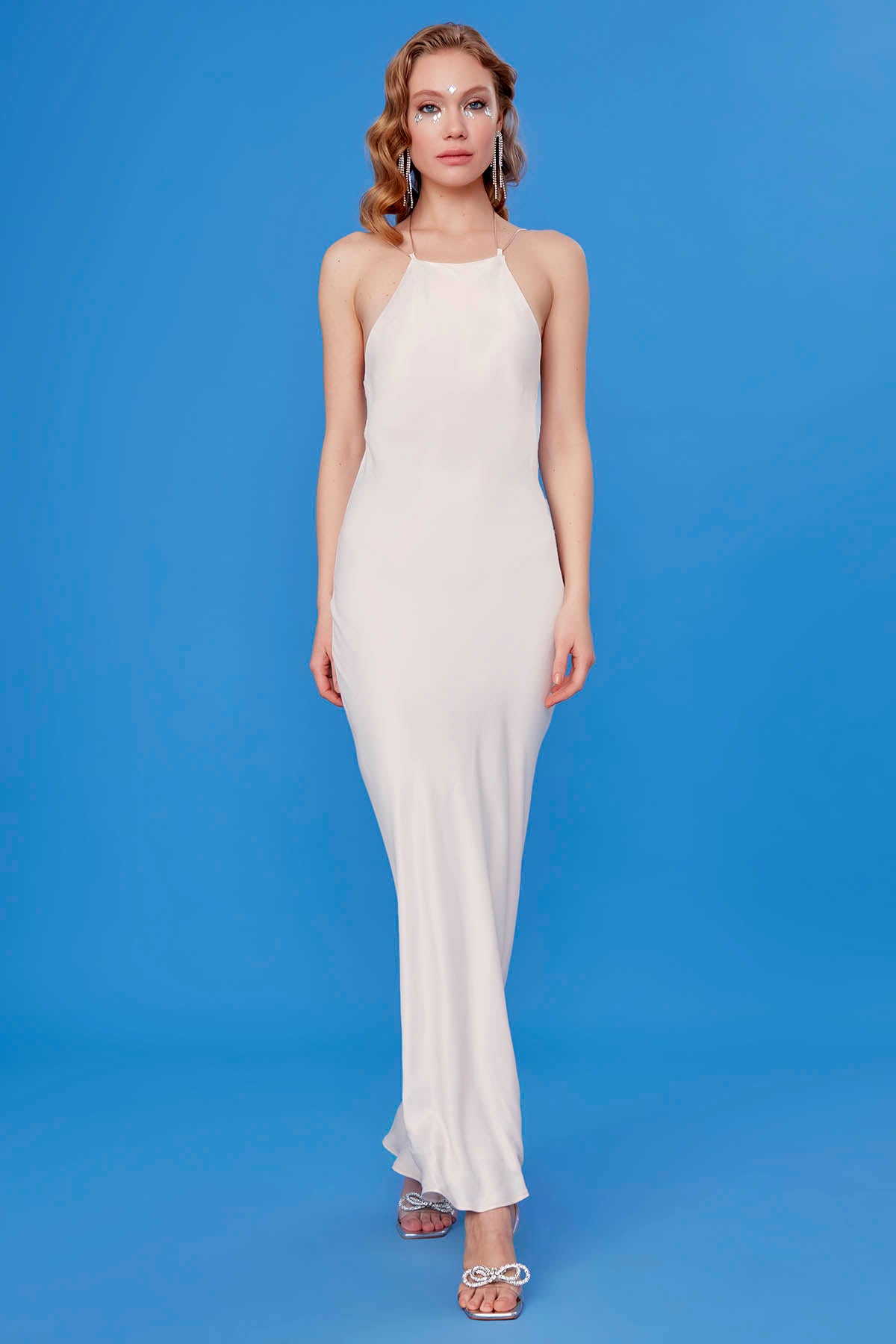 SATIN LONG DRESS