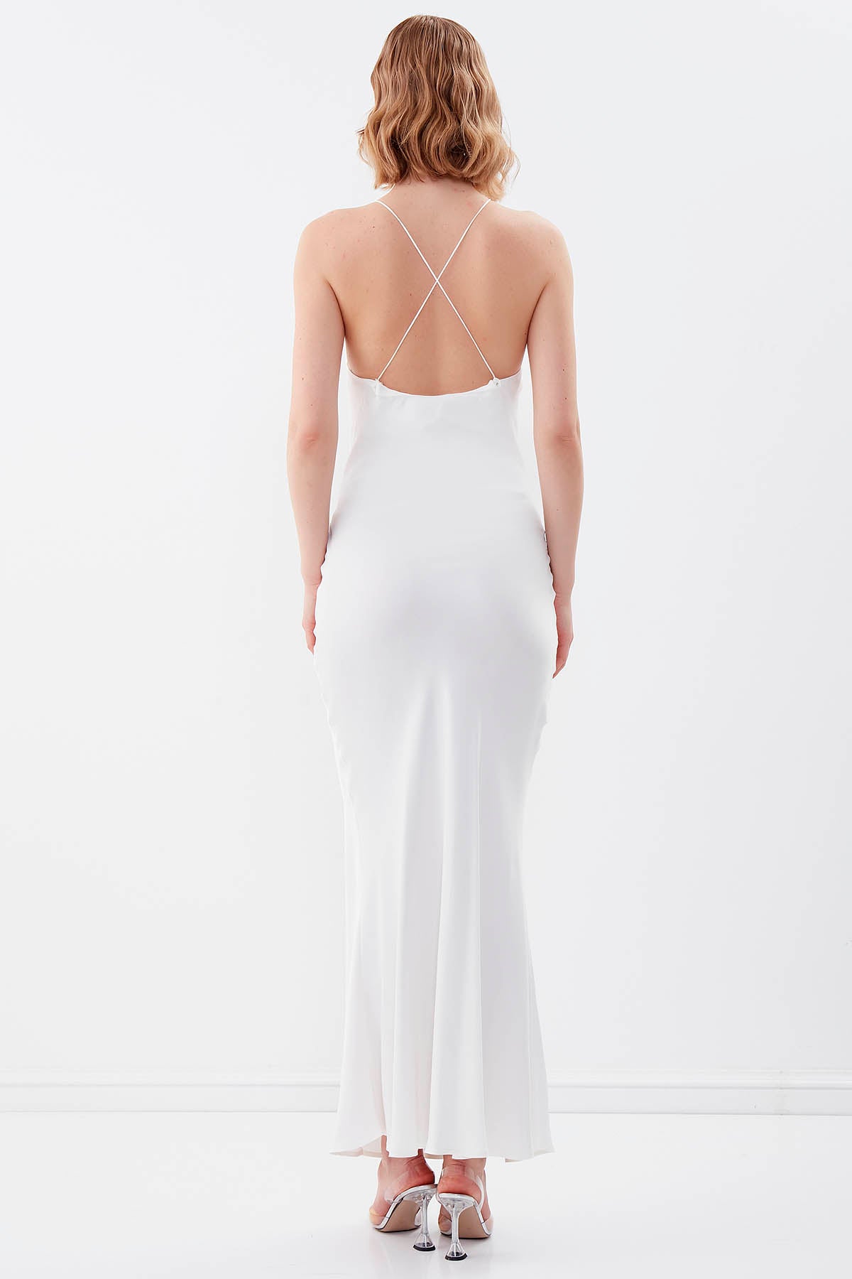 SATIN LONG DRESS