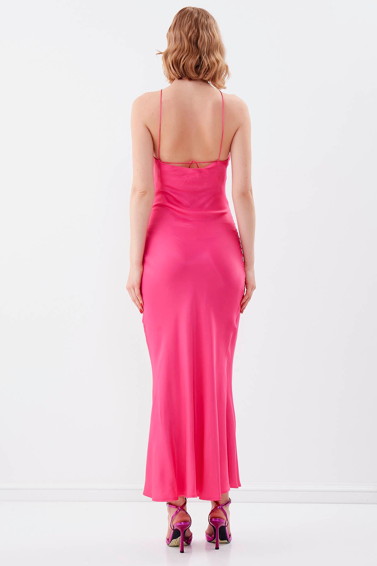 SATIN LONG DRESS