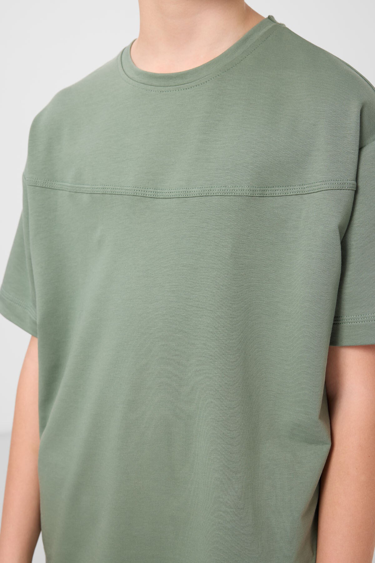 Light green anthracite cotton oversize fit woven lightweight elastic Chino shorts set - 11279