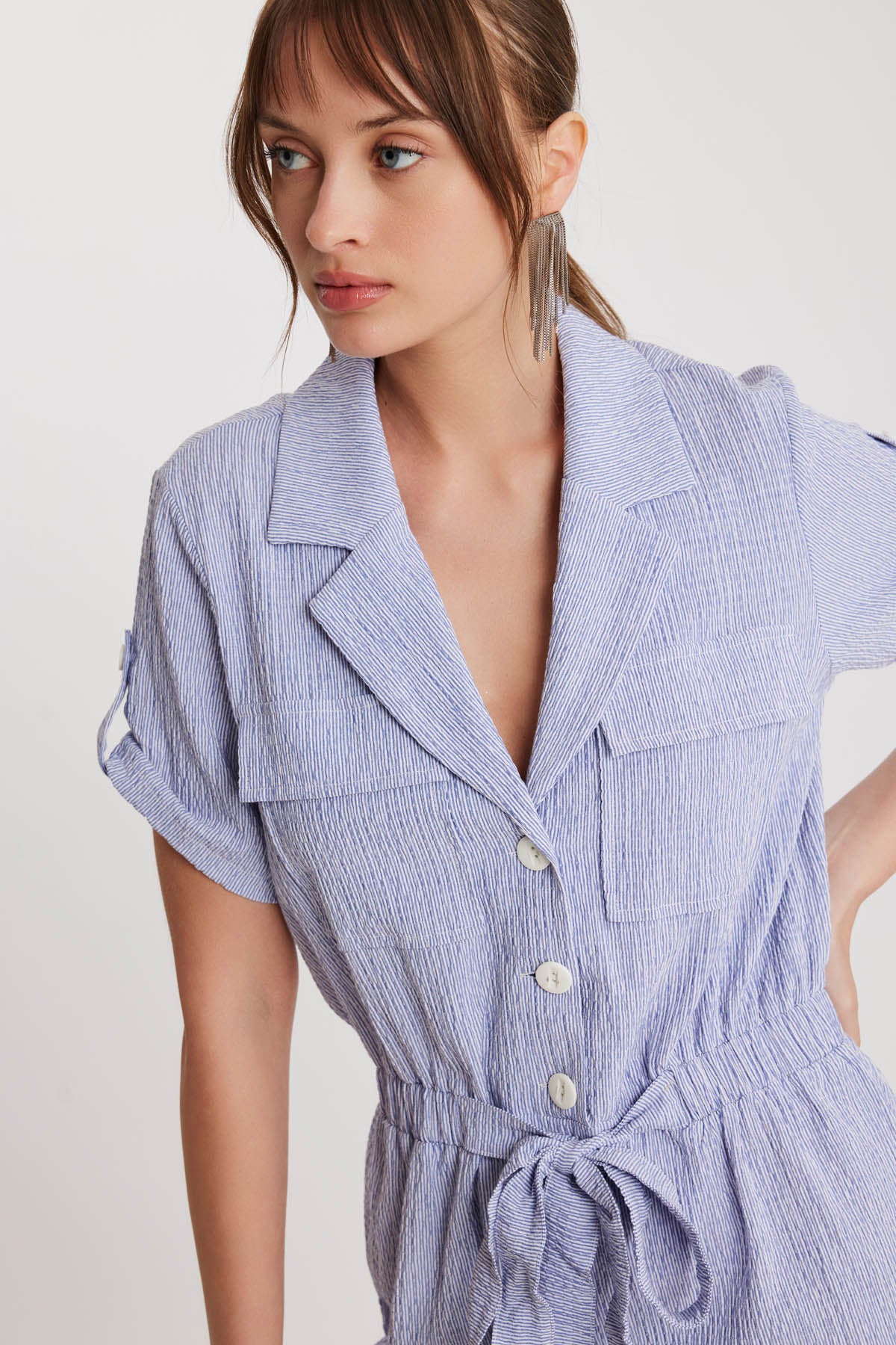 SHORT SLEEVE WITH COVER POCKET SAFARI OVERALLS