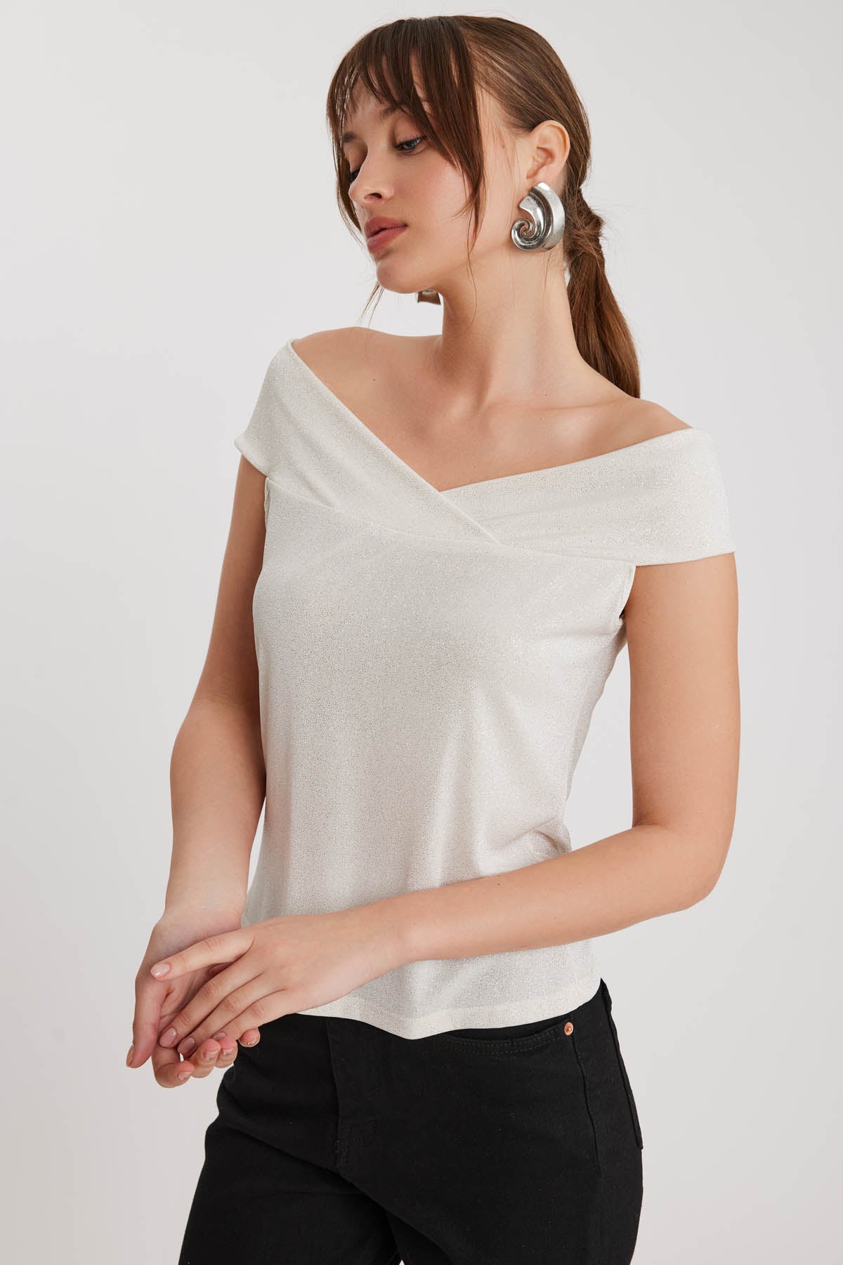 BOAT COLLAR BLOUSE