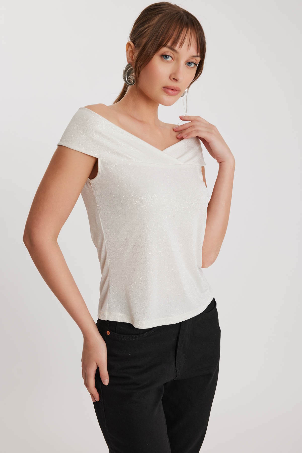 BOAT COLLAR BLOUSE