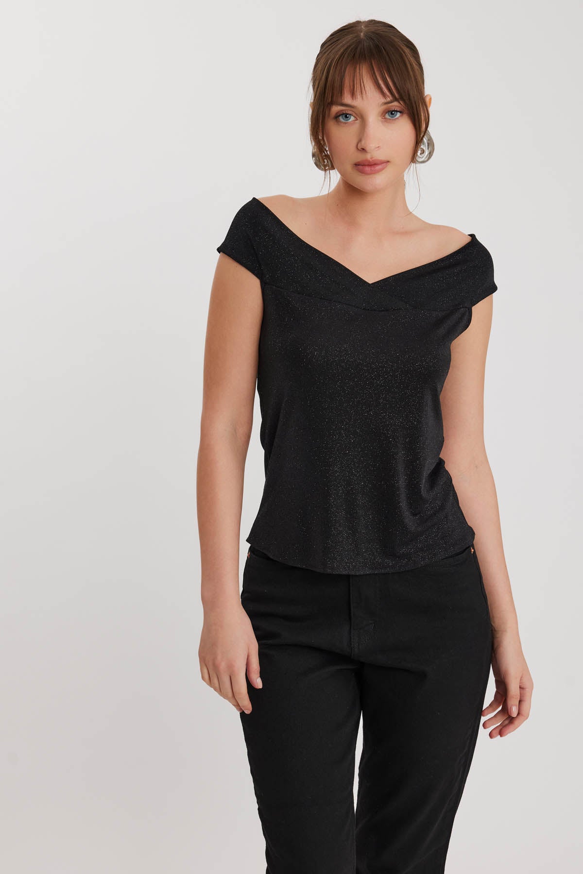 BOAT COLLAR BLOUSE