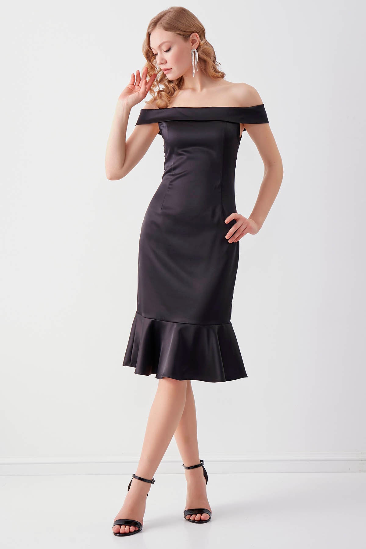 BOATHOUSE COLLAR VOLANI DRESS
